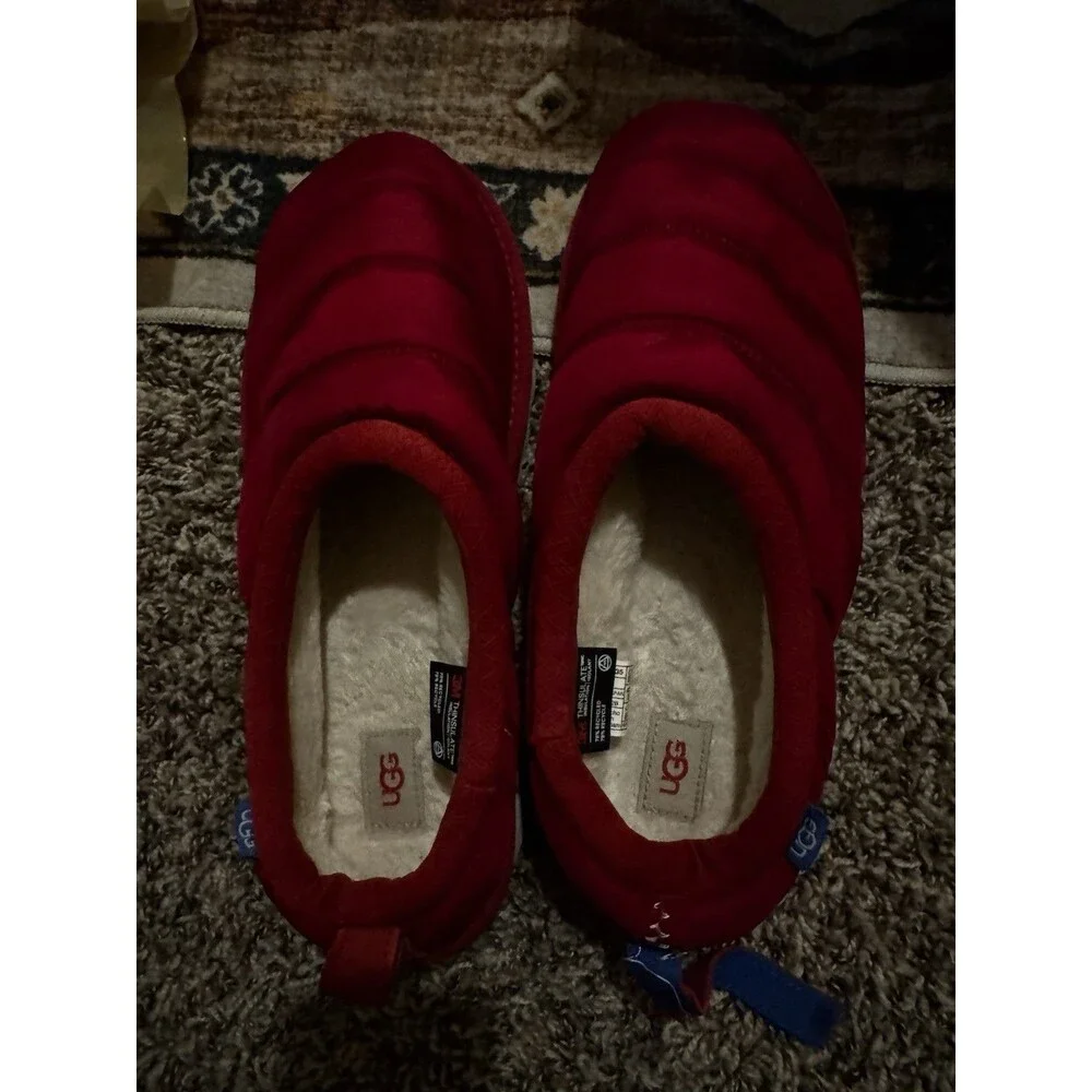 Ugg Tasman LTA Slipper Men Sz 10 Puff In/Outdoor Wool / Lyocell Lined Samba Red